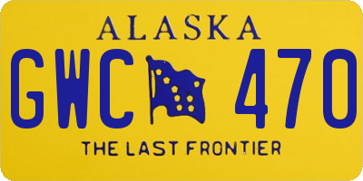 AK license plate GWC470