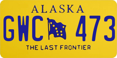 AK license plate GWC473