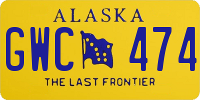 AK license plate GWC474