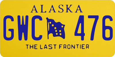 AK license plate GWC476