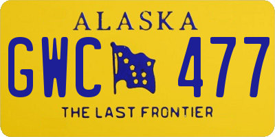 AK license plate GWC477