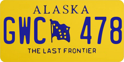 AK license plate GWC478