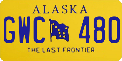 AK license plate GWC480