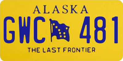 AK license plate GWC481