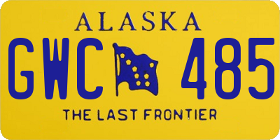 AK license plate GWC485