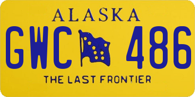 AK license plate GWC486