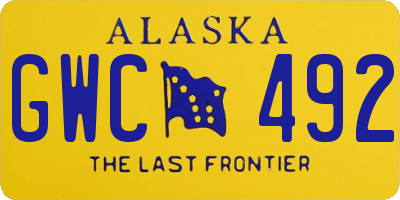 AK license plate GWC492