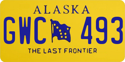 AK license plate GWC493