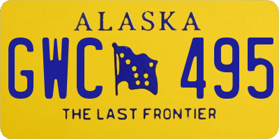 AK license plate GWC495