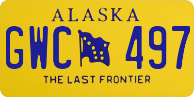 AK license plate GWC497