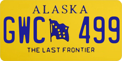 AK license plate GWC499