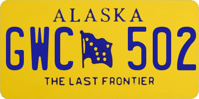 AK license plate GWC502