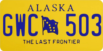 AK license plate GWC503