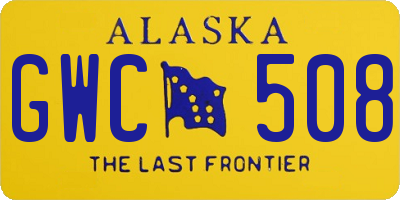 AK license plate GWC508