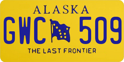 AK license plate GWC509