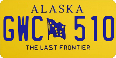 AK license plate GWC510