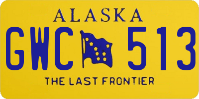 AK license plate GWC513