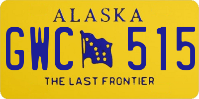 AK license plate GWC515