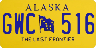 AK license plate GWC516