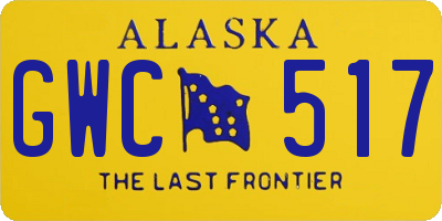 AK license plate GWC517