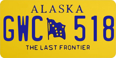 AK license plate GWC518