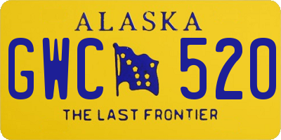 AK license plate GWC520