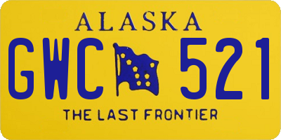 AK license plate GWC521