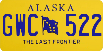 AK license plate GWC522