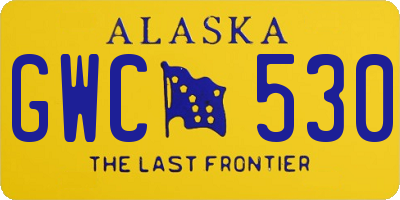 AK license plate GWC530