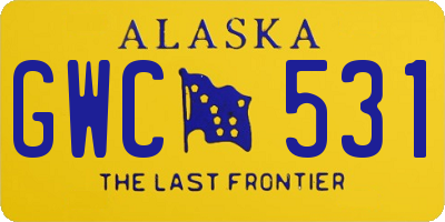 AK license plate GWC531