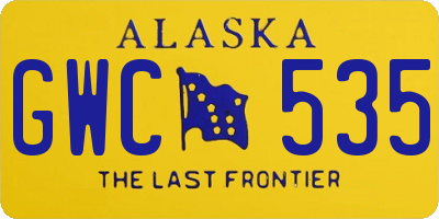 AK license plate GWC535