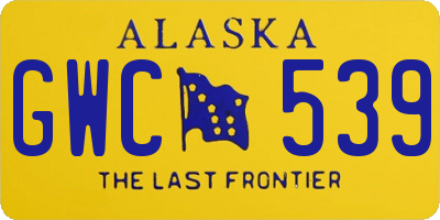 AK license plate GWC539