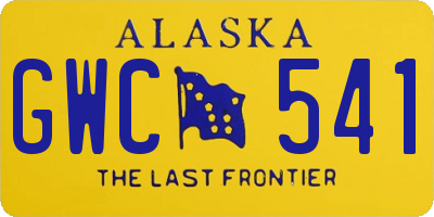 AK license plate GWC541