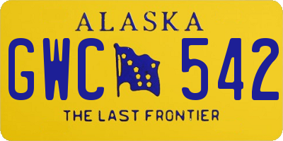 AK license plate GWC542