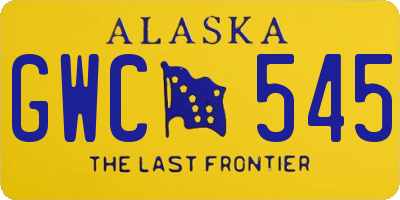 AK license plate GWC545