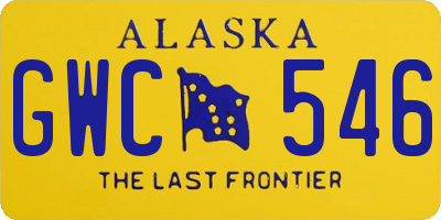 AK license plate GWC546