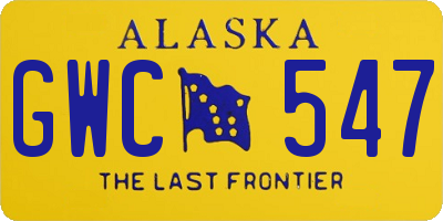 AK license plate GWC547