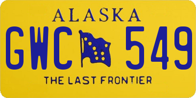 AK license plate GWC549