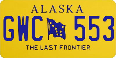 AK license plate GWC553