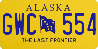 AK license plate GWC554