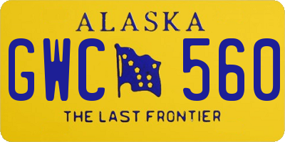 AK license plate GWC560