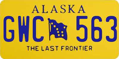 AK license plate GWC563