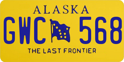 AK license plate GWC568