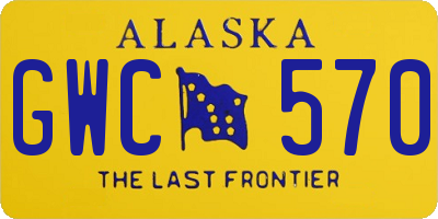 AK license plate GWC570