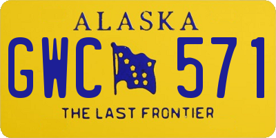 AK license plate GWC571