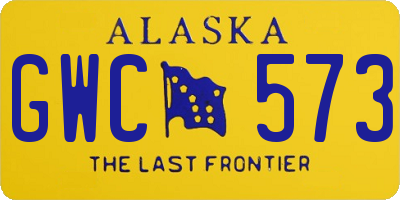 AK license plate GWC573