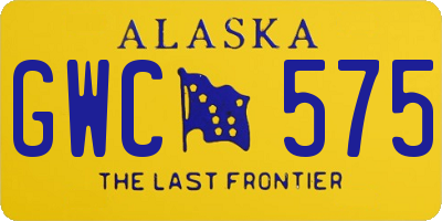 AK license plate GWC575