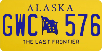 AK license plate GWC576