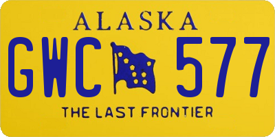 AK license plate GWC577