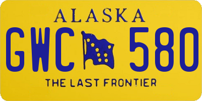 AK license plate GWC580